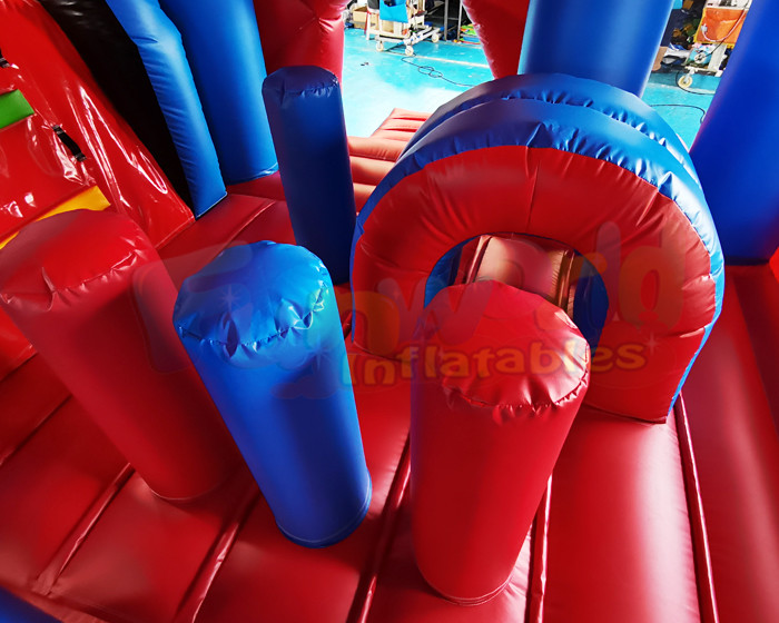 School 0.55mm PVC Kids Inflatable Bouncer Slide Multi Color