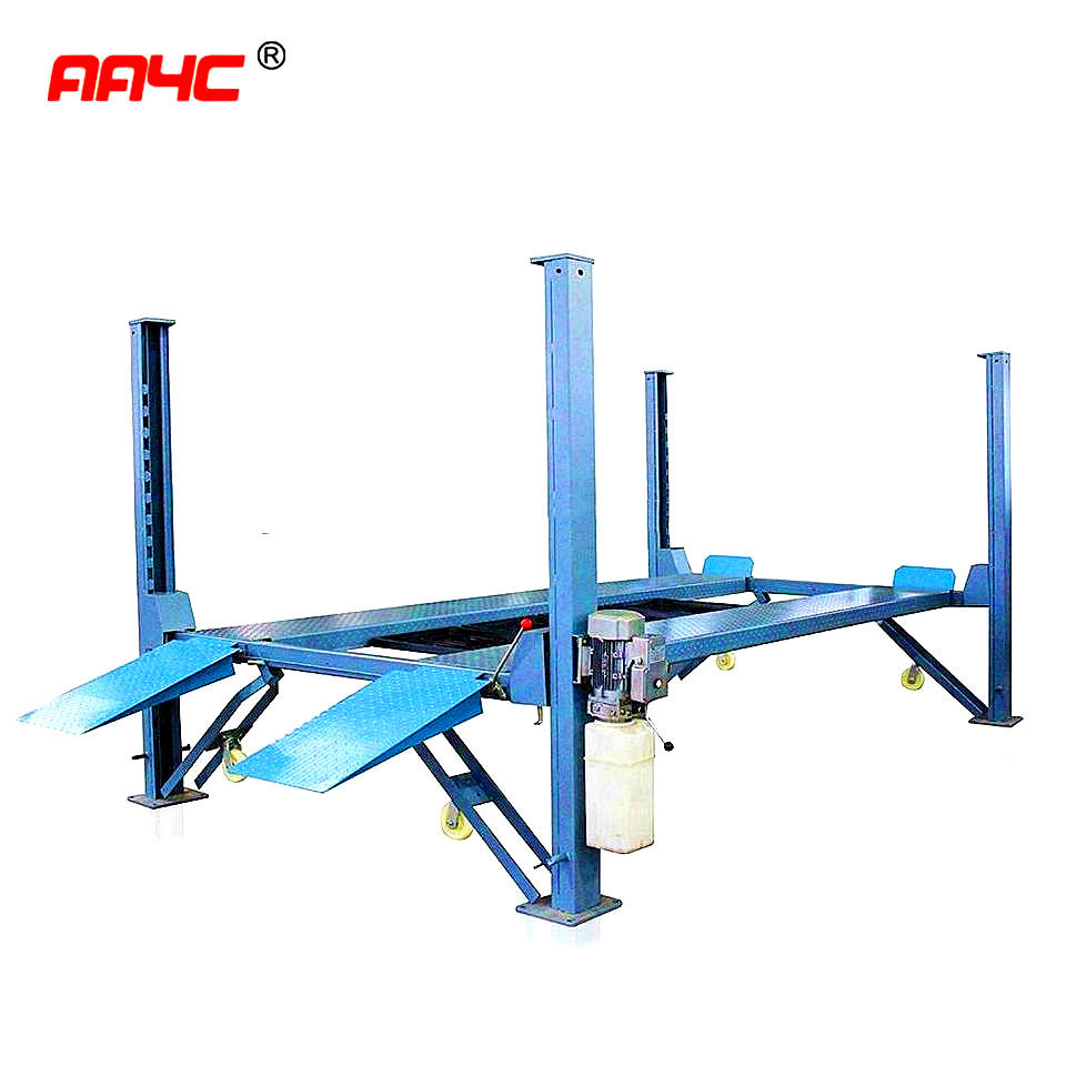 AA4C Movable 4 Post Parking Lift Vehicle Ramp Car Lifter 3.5T 4.2M Auto Care Equipments