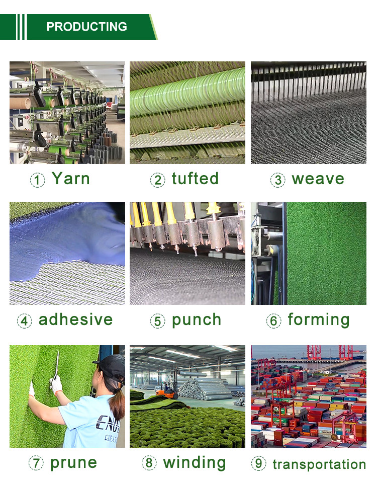 40-60mm Pile Height Artificial Turf For Stadium Soccer Pitched