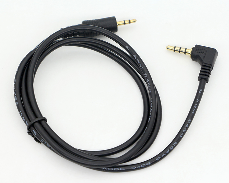 Custom 3 Pole Right Angle 2.5mm TRS to 3.5mm Mono TRRS Aux Stereo Audio Jack Cable