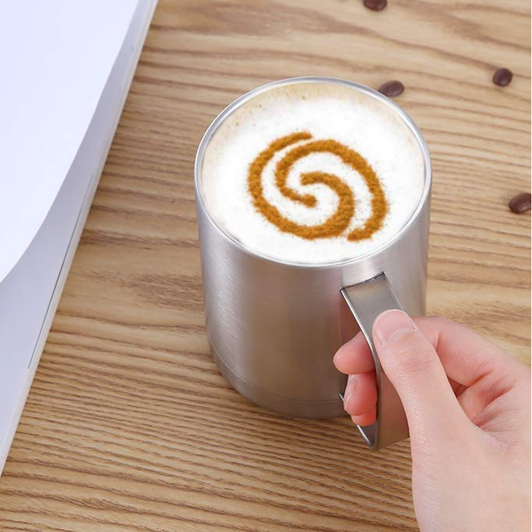1-13.5 Oz Double Wall Coffee Cupe S/S Custom Logo For Office Home Outdoor
