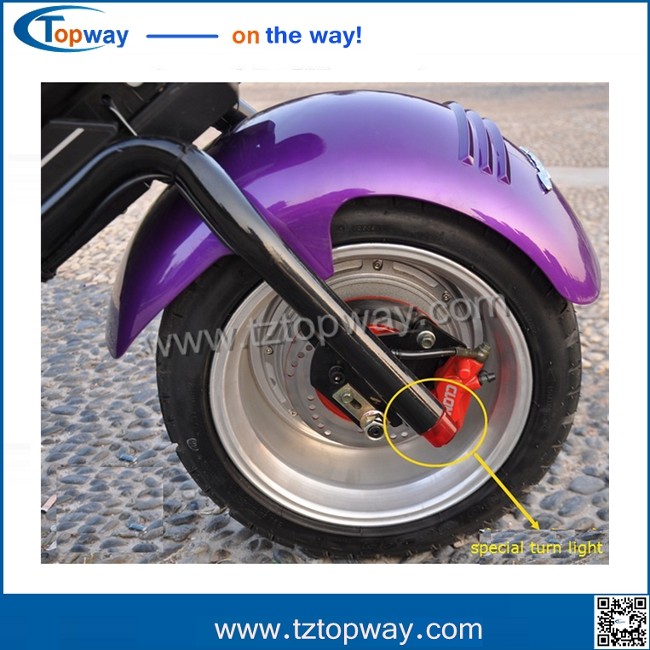 18*9.5 inch big tyre 1000w 60v harley electric scooter no folding stand up citycoco