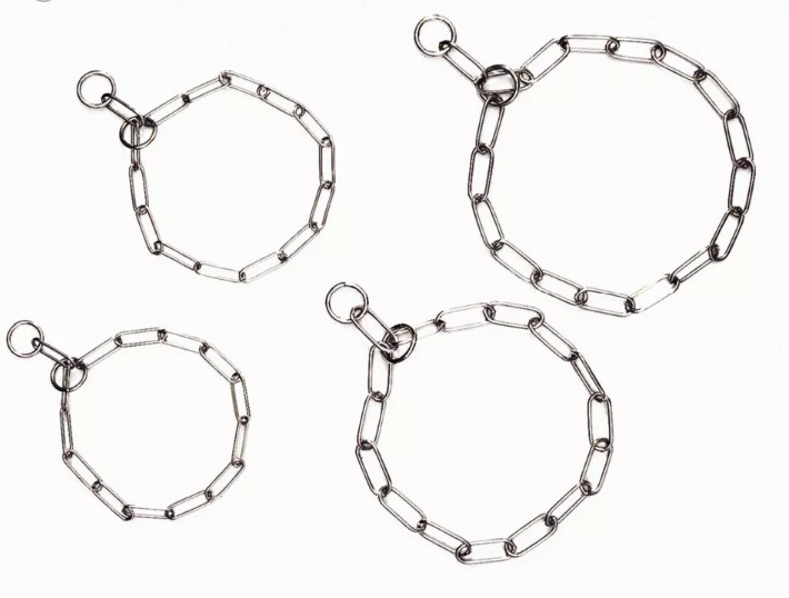 Metal Pets Choke Chain Dog Training Choke Collar 4mmx60cm 3mmx50cm