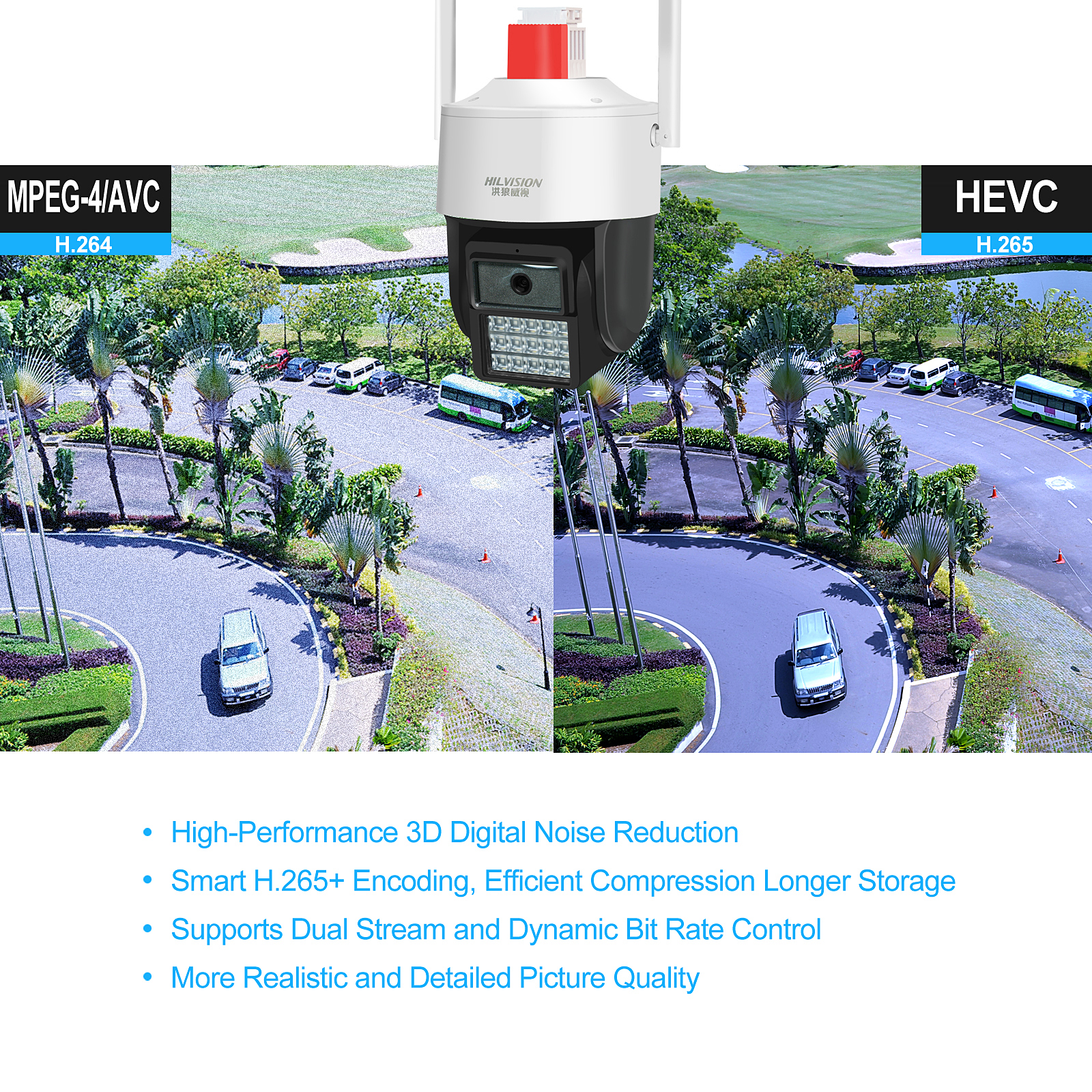 C2430TS-40E Security Network Camera Wired Wireless Outdoor Waterproof with Vandal-proof and Remote Control Light