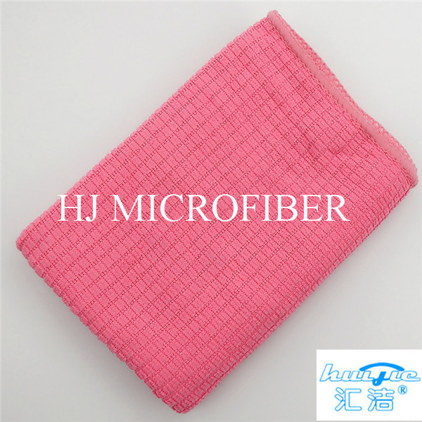 Microfiber Cleaning Cloth Towel Weft Knitted Cloth For Kitchen Red Color 16" Washing Tools