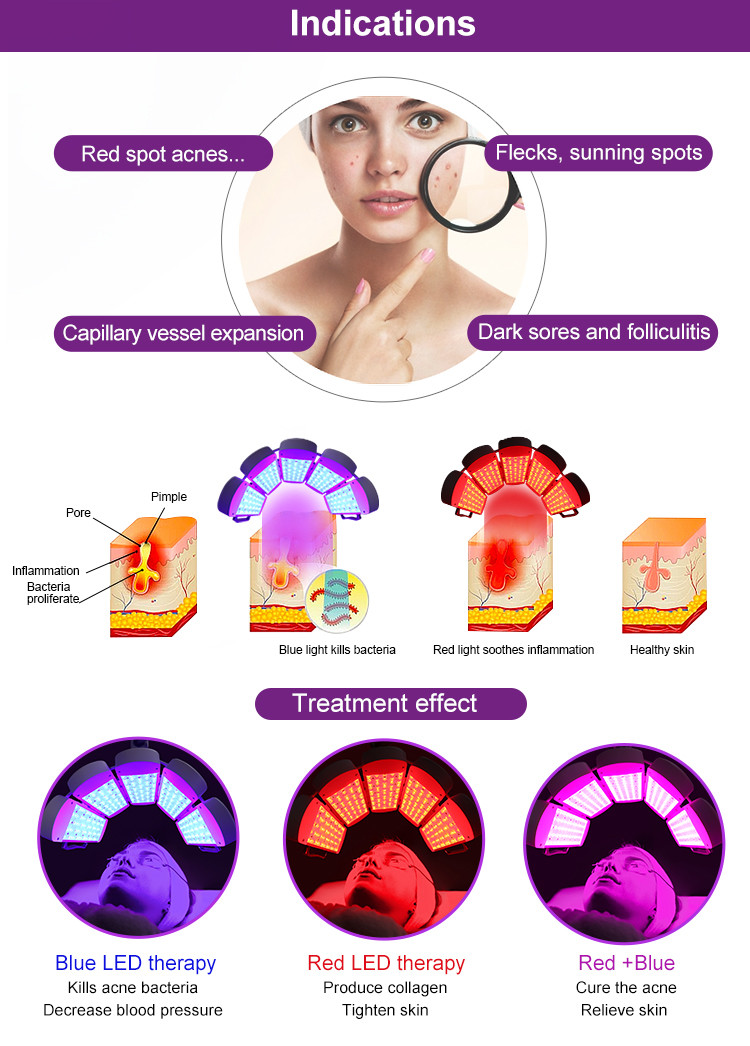 Customize Skin Rejuvenation Pdt Photodynamic Led Light Therapy Machine