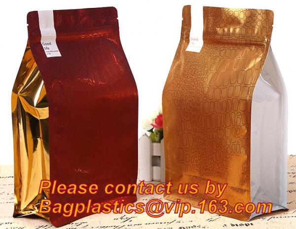 recycled resealable custom design resealable zipper locked stand up clear window brown kraft paper bag BAGEASE BAGPLASTI