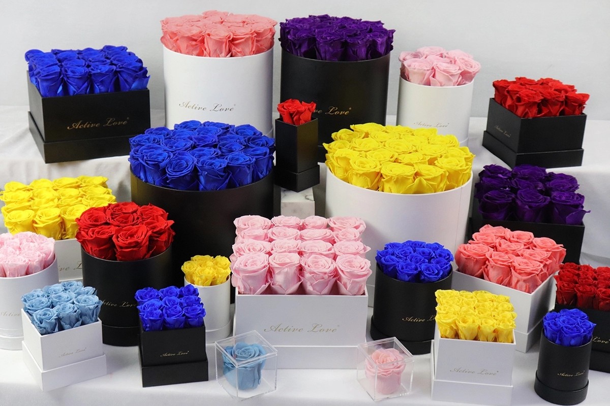 Factory Price Rose Long Lasting Flowers Forever Eternal Preserved Rose Flower Box Gift