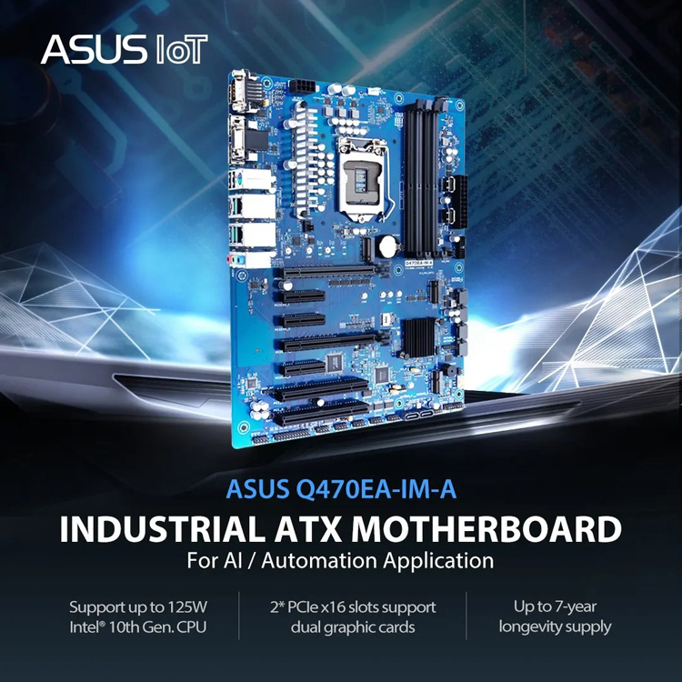 LGA1200 Socket Asus Industrial Motherboard For 10th Gen Processors ASUS IOT Q470EA-IM-A