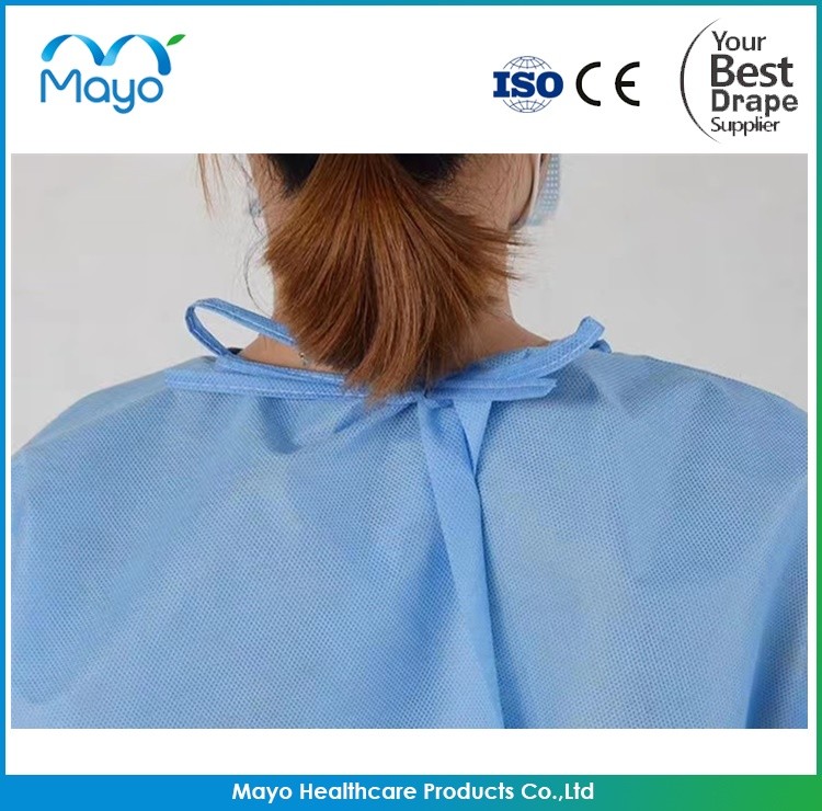 Nonwoven Sterile Surgical Gowns EN13795 SSMMS Gown Hospital Use