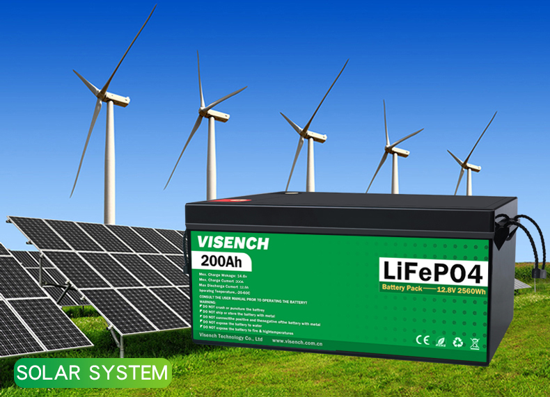 Visench Direct factory rack mount lifepo4 battery solar battery 30 kwh with BMS for solar inverter energy storage system