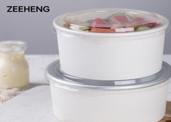 25oz 26oz 32oz Paper Food Bowls , White Hot Soup Or Ice Cream Disposable Paper