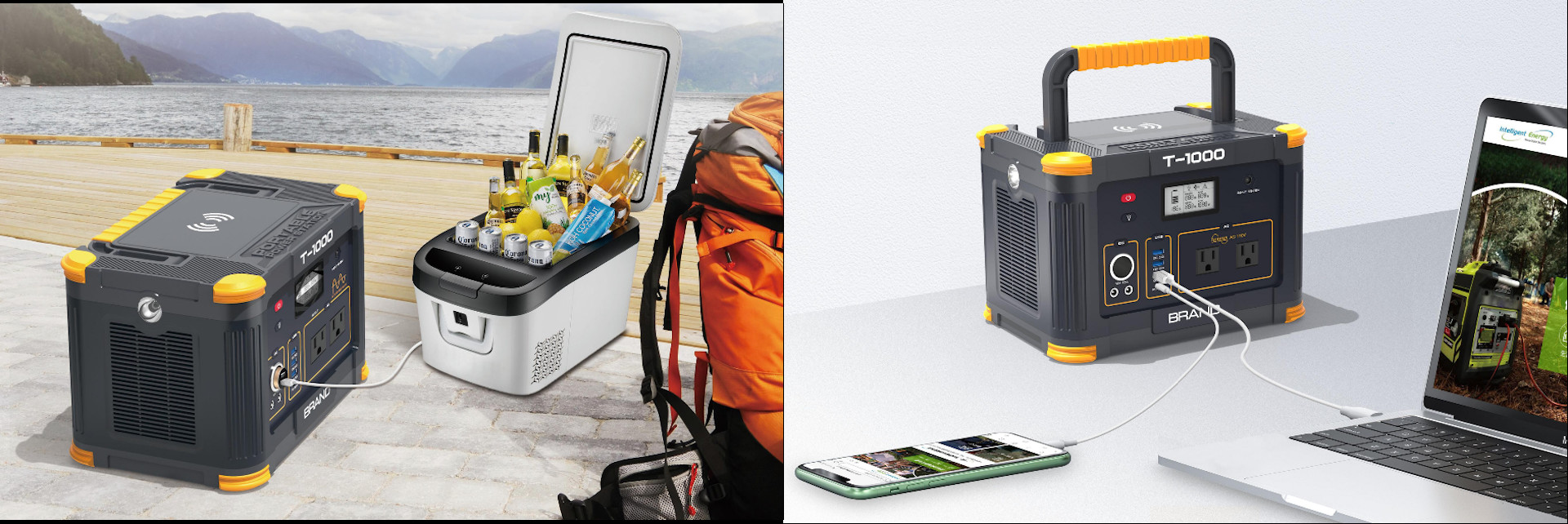 519 Wh Camping Portable Power Station 3*18W For Hiking RV Trips