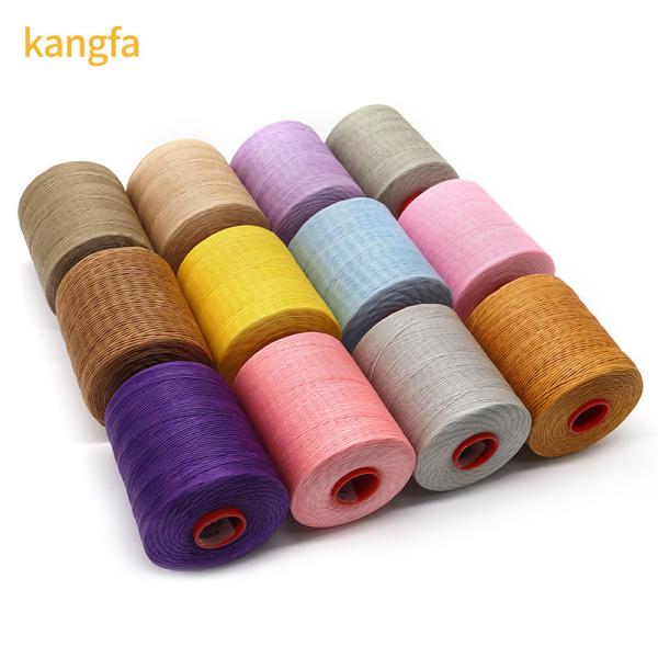 1 Spool 700y 1mm Flat Sewing Coarse Braid Waxed Thread For Leather Craft Repair