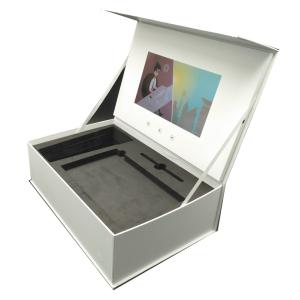 custom print gift box with lcd video screen,LCD video presentation box with foam