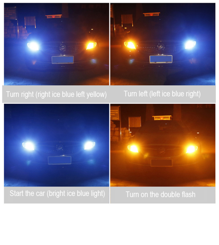 2835 7440 T20 Chips Fog LED Brake Turn Signal Lights 42SMD