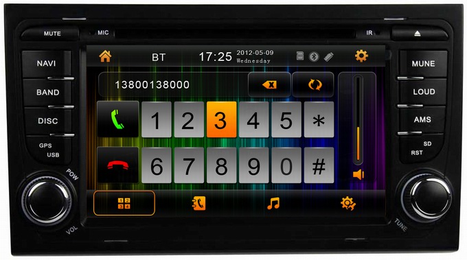 Autoradio DVD GPS TV for Audi A4 2003-2011 with mp4 player OCB-7013