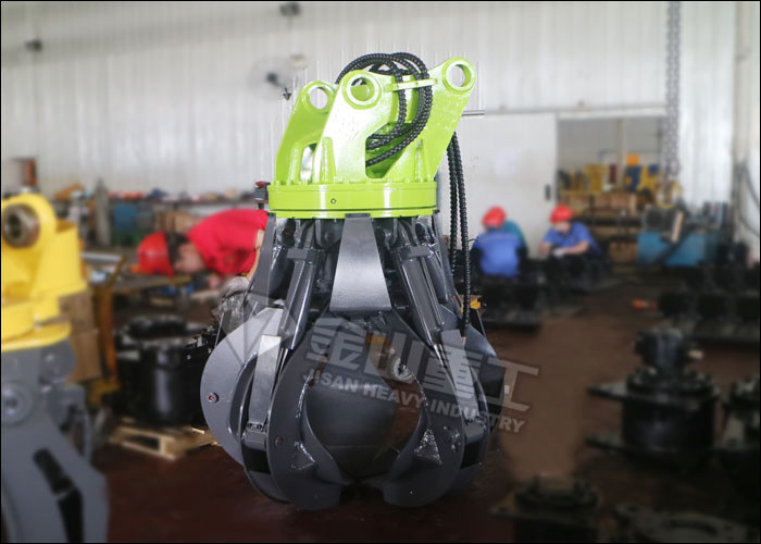 5 Teeth Orange Peel Grab 1560kg Maximized Grapping Capacity Rubbish Grab