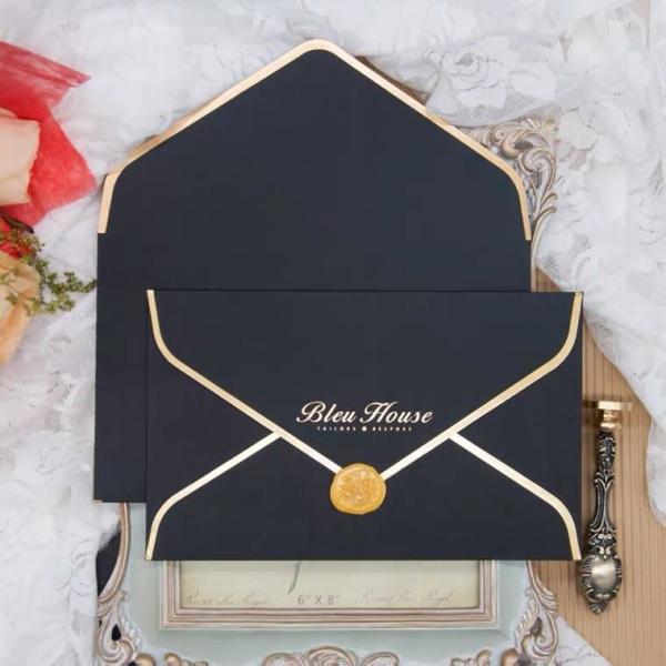 Custom Logo Print Classic Envelope With Thank You / Weeding Card / Gift