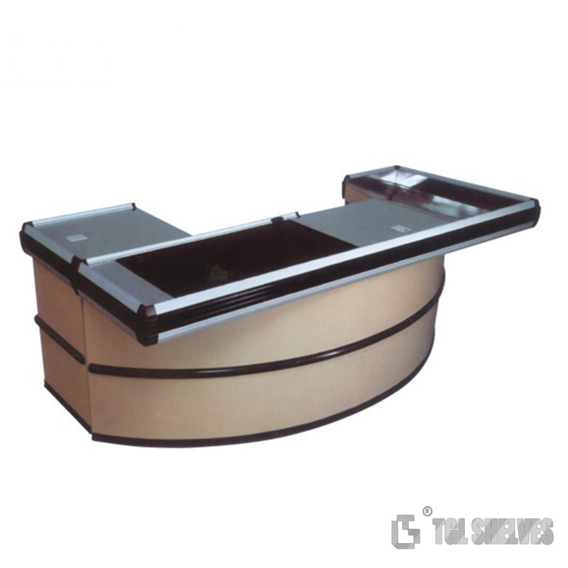 Iron Retail Check Out Counter , Cash Counter Table For Supermarket 1800×600×850mm Size