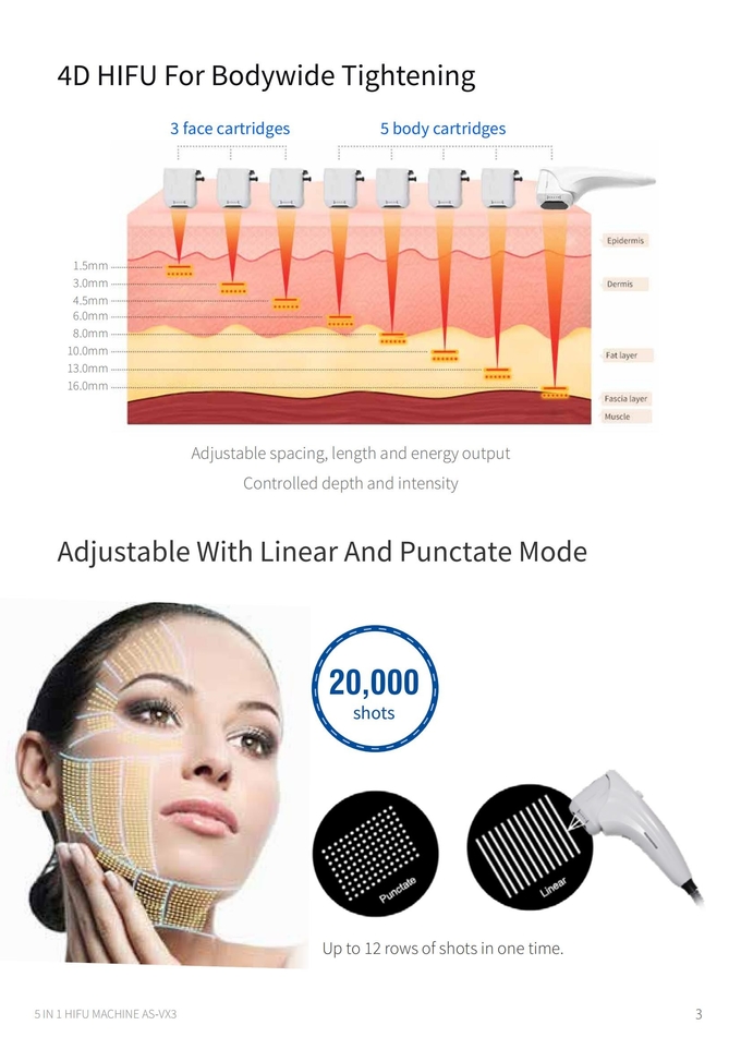 15 Inch Color Touch Screen HIFU Machine for Surgery Skin Tightening Wrinkle Remover Firming Skin Rejuvenation
