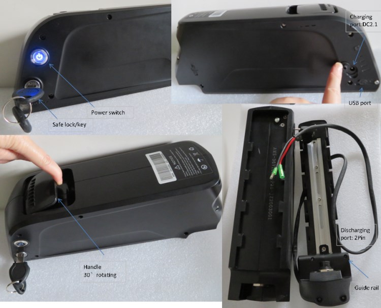 Atlas cycle battery wali power lithium ion batteries 48v 11.6ah e bike battery 48v for electric bike