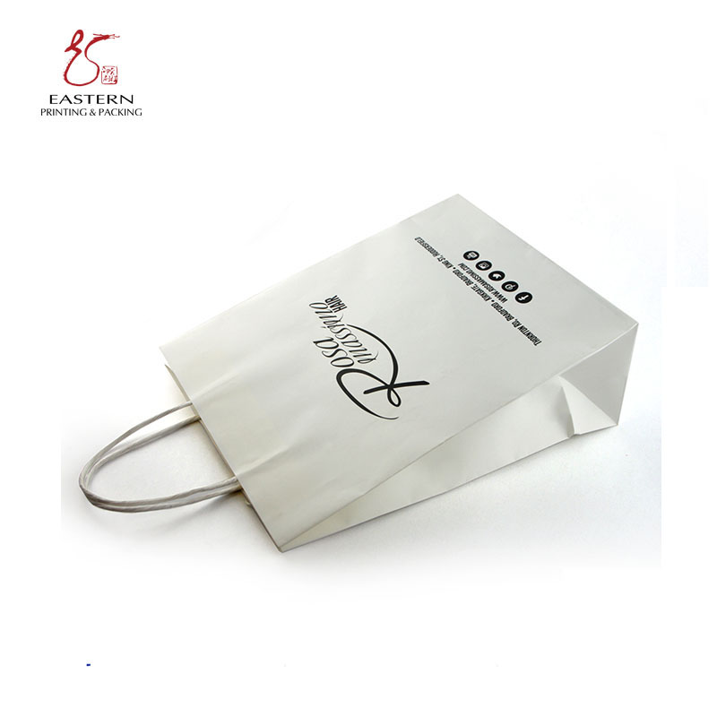 Folding Type 4c Offset Printed Paper Bags Varnishing Eco Friendly