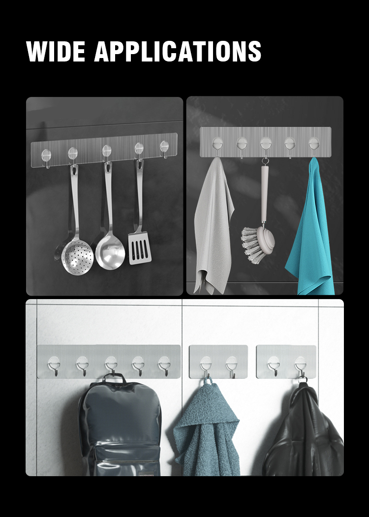 ISO9001 Sticky Bathroom Hooks For bath towel Hanging ODM OEM