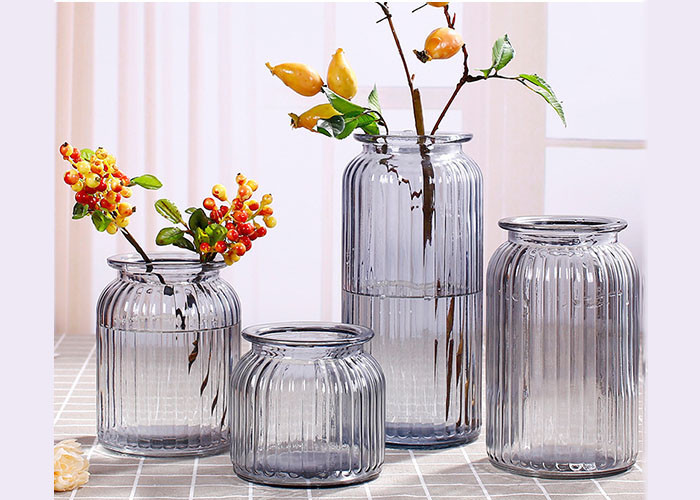 Wedding Decorative Glass Vases / Glass Flower Vases Elegant Feature