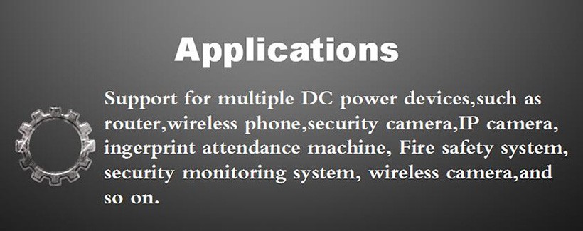 Wall plug 5v 1a 2a ac power adapter for IP camera with backup battery