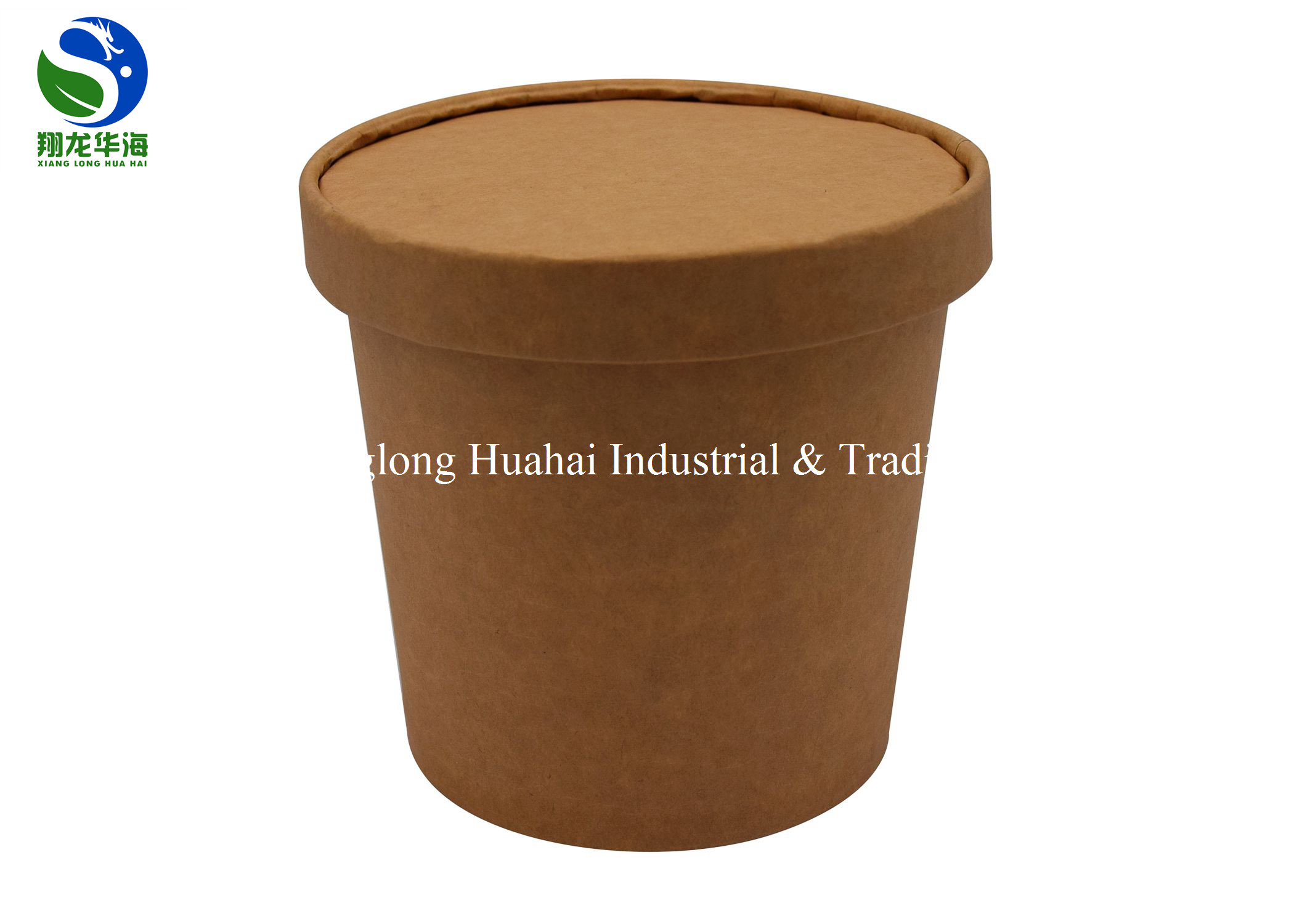 Disposable packaged kraft cardboard paper soup cup takeaway paper soup bucket