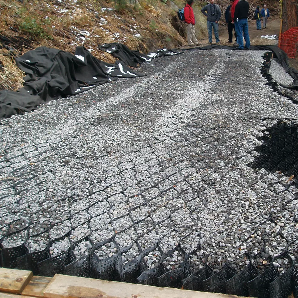 Plastic HDPE Geocell for Slope Protection in Black Color Hotel Ground Grid Geo Cell