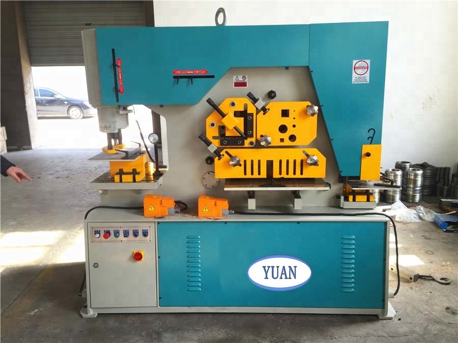 Q35Y 120T Steel Iron Worker , 220V 450V Hydraulic Punch And Shear Machine