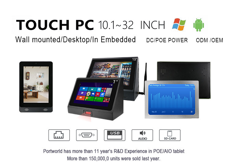 LCD RK3288 Quad Core Advertising Digital Signage Display 13.3 Inch Resolution 1366x768