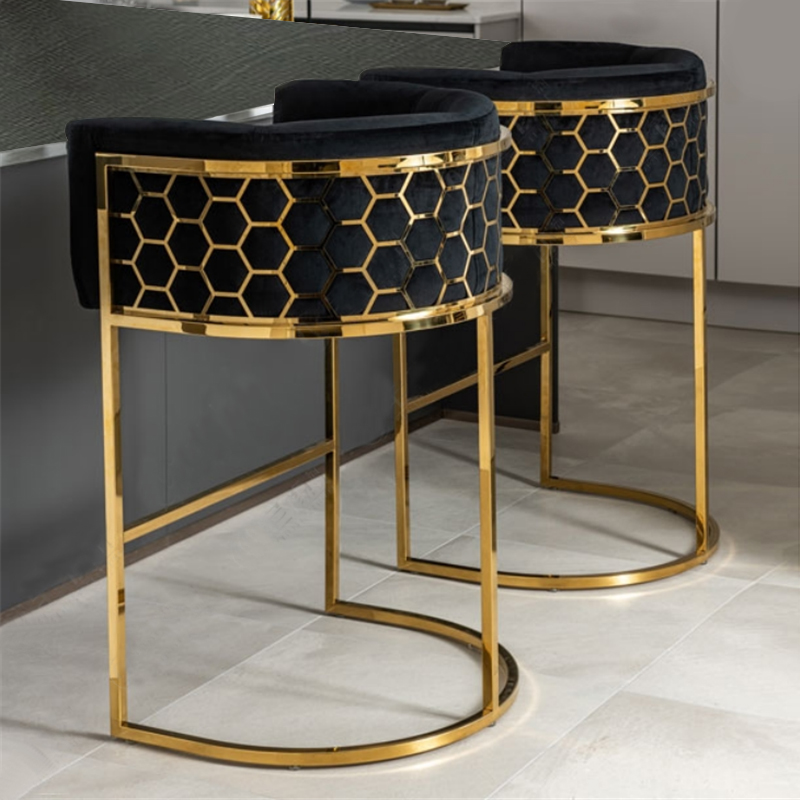 Modern Custom Living Room Seating Stainless Steel Bar Furniture with High Chrome Base