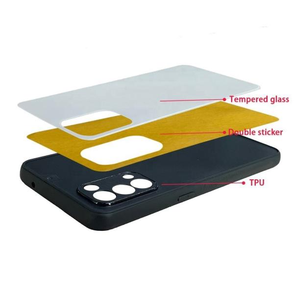 2D Blank Sublimation Glass Phone Case Custom Tempered Glass Sublimation Phone
