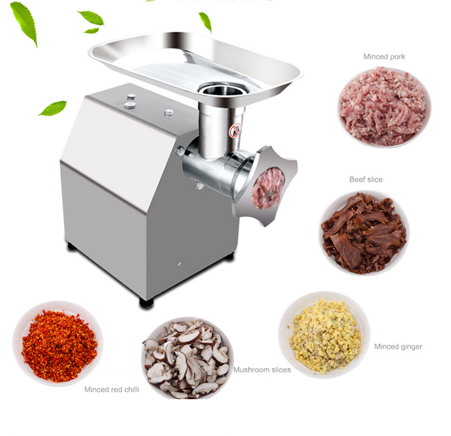 150KG/h Food Processing Equipments Electric Half Stainless Steel Meat Grinder With Sausage Tube