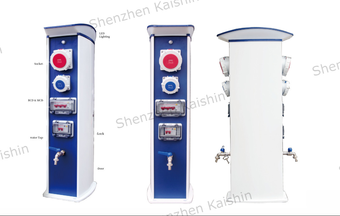 Dock Power Water Pedestal Marine Bollards Service Pedestal Marina Power Pedestal Power Supply