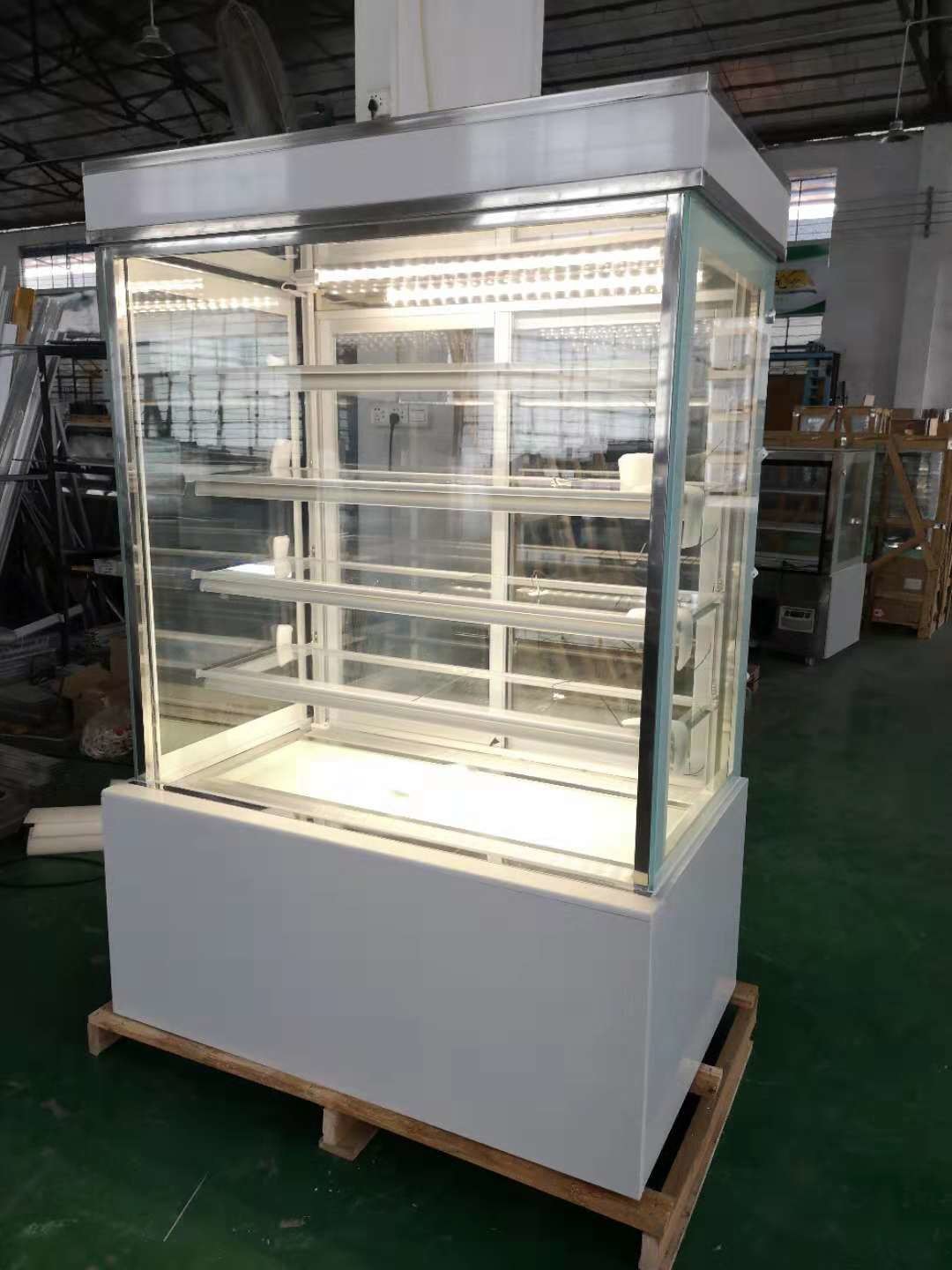 Pastry Dessert Cake Display Chiller With Back Sliding Door Air Cooling System