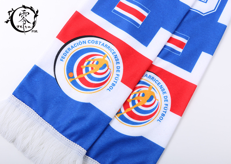 Costa Rica Custom Soccer Scarves , Netherlands Football World Cup Scarf