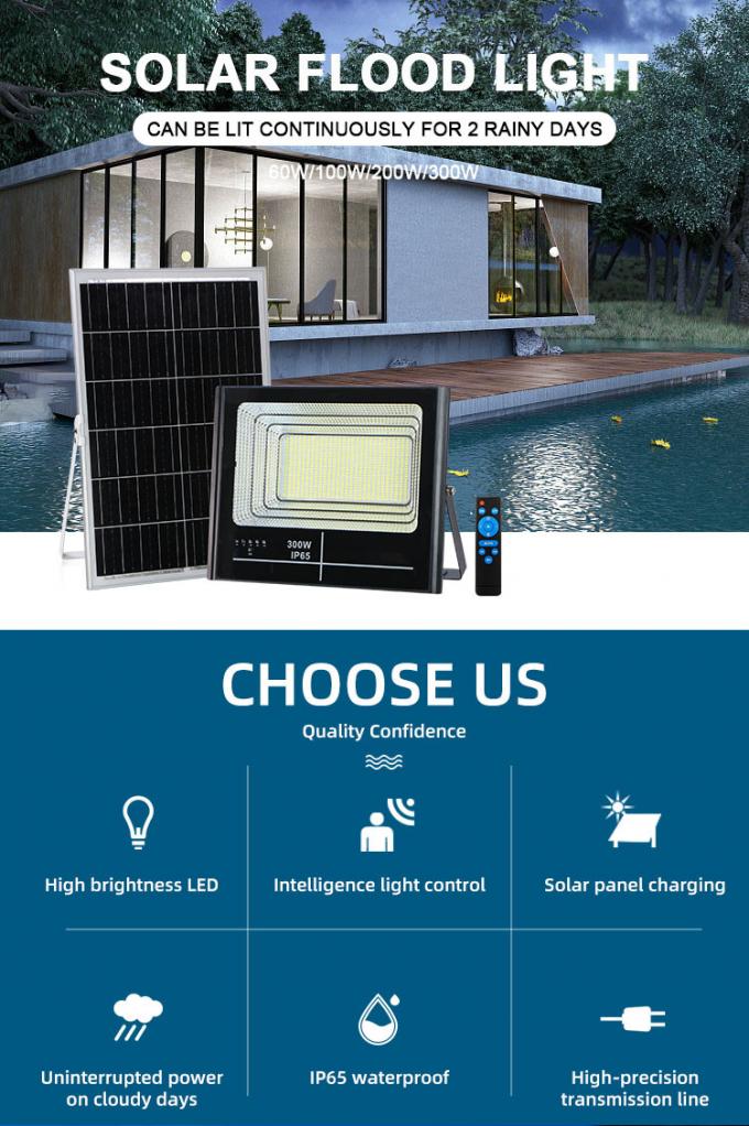 SMD2835 Integrated Stadium Solar Powered Flood Lights 25w 40w 60w 100w 200w 0