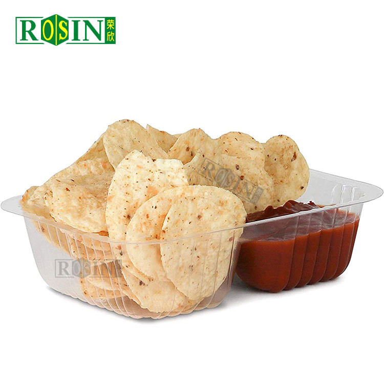 Custom Transparent Biscuit Packing Tray For Potato Chips And Cheese Crisps