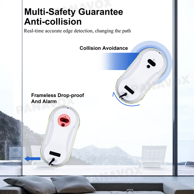 Smart Glass Window Robot Vacuum 500mAh 295mm Cleaner Round Cleaning Robot
