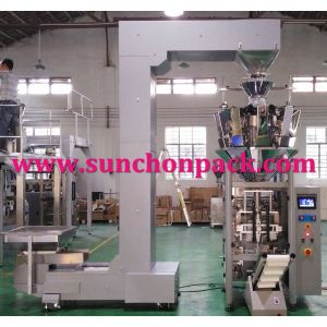 Multihead Weigher Automatic Ice Cube Packing Machine Simultaneous Control