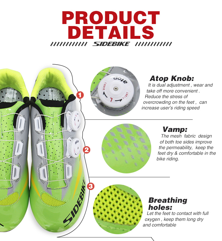 Self Locking Breathable Cycling Shoes High Reliability With CE Certification