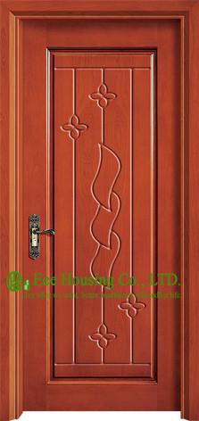 Custom Mahogany Timber Veneer Wood Front Door For Villas, Smooth Surface Solid