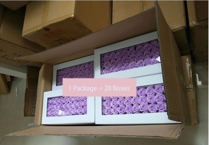 2020 New Products Soap Roses Flower for Christmas rose gift Artificial Flower Rose Soap Material