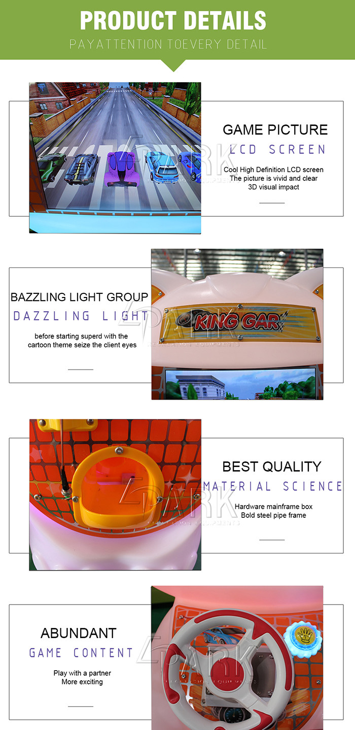 Arcade Coin Operated Amusement Car Racing Game Machine With HD LCD Display