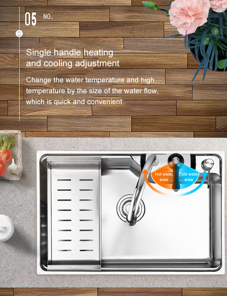 3000W Instant Electric Water Heater Tap RoHs Kitchen Faucet With Temperature Display