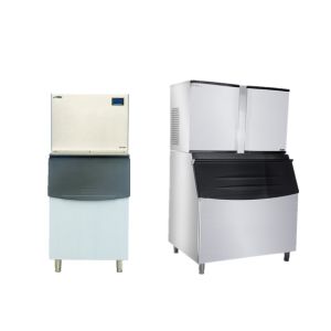 Split Type Cube Ice Making Machine Constant Voltage Device R404A Refrigerant